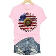 thumbnail image 4 of ORT Womens American Flag T Shirt Patriotic Shirts Short Sleeve Patriotic Shirt 4th of July Tee Tops Crewneck Summer T-Shirt(Z2-Pink,XL), 4 of 6