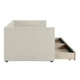 thumbnail image 4 of Harper & Bright Designs Twin Size Corduroy Daybed with 2 Storage Drawers, Modern Twin Upholstered Daybed Frame, Twin Sofa Bed for Living Room Bedroom Guest Room, Beige, 4 of 11