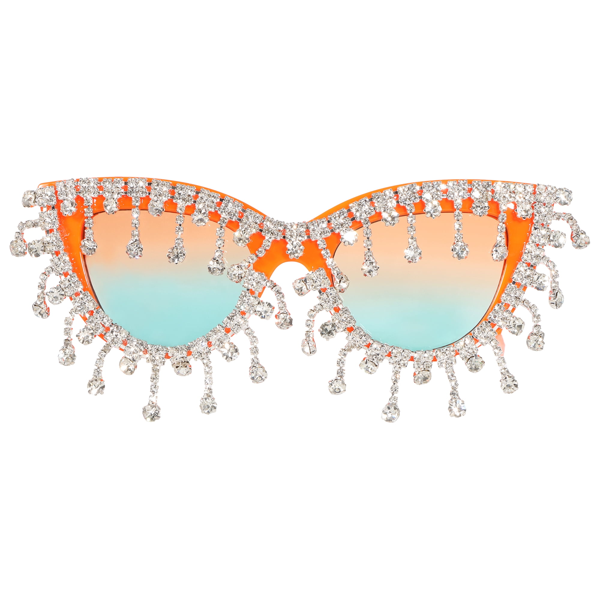 Orange Tassel Party Glasses with Rhinestones, Party Favor, by Way To Celebrate