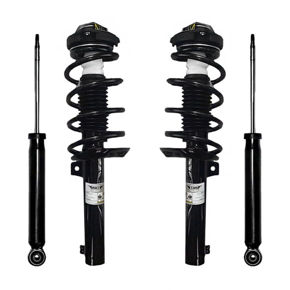 UNITY AUTOMOTIVE 4-11060-257020-001 4 Wheel Complete Strut Assembly with Gas Shock Kit 2006-2013 Audi A3