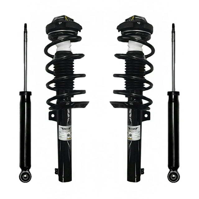 UNITY AUTOMOTIVE 4-11060-257020-001 4 Wheel Complete Strut Assembly with Gas Shock Kit 2006-2013 Audi A3