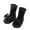 Black, variant on Breaise Baby Socks Baby Solid Color Floor Socks With Slip And Insulation Walking Shoes Indoor Center Tube With Bow Tie Socks Kids Crew Socks