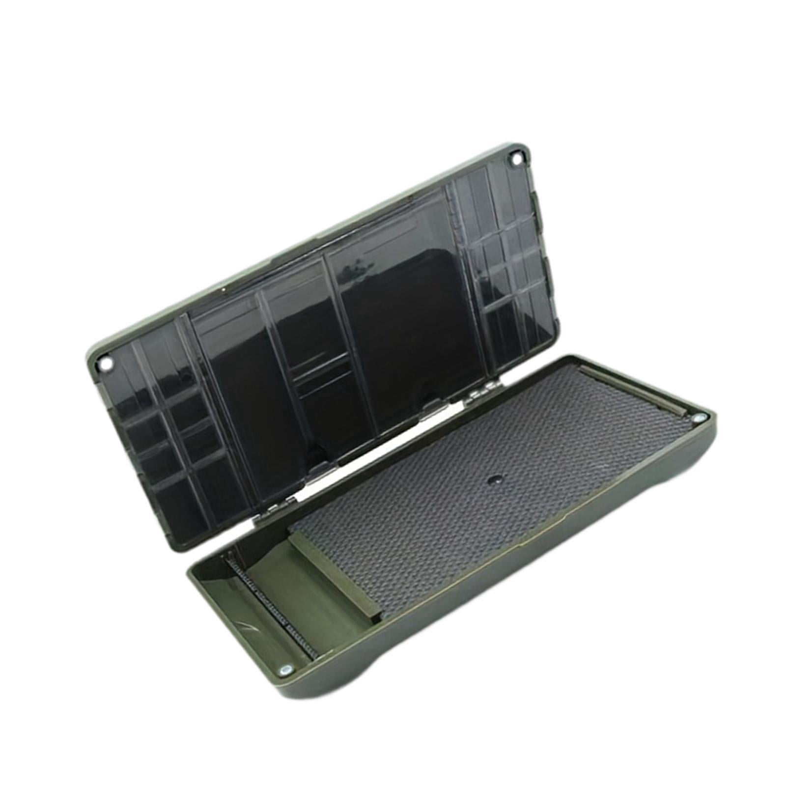 figatia Fishing Tackle Case Rig Box Organizer Portable Waterproof 2 Layer PVC Fishing Tackle Box Carp Fishing Tackle Box Fly Box
