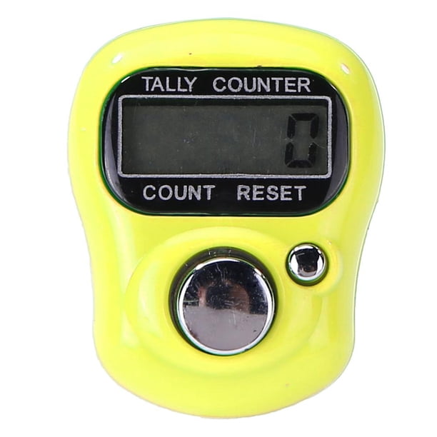 Herramientas Mini Dedo LCD Contador Digital Electrónico Rango Conteo 0 ~ 99999 Amarillo (DN0105)