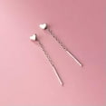 thumbnail image 4 of K-KED 925 Sterling Solid Silver Pull Through Threader Thru Earrings Studs-Star, 4 of 9
