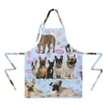 thumbnail image 2 of French Bulldogs Apron-Garden Aprons for Women with Pockets-Cotton Linen Waterproof Kitchen Cooking Gardening Aprons Adjustable for Kitchen,Cooking,BBQ and Salon 33x27 Inch, 2 of 7