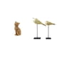 thumbnail image 1 of Figura decorativa de gato y pájaro, de resina y madera. Escultura moderna de colección para escritorio, entrada, estantería, sala de estar, dormitorio, 1 of 8