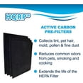 thumbnail image 3 of HQRP 8-pack Activated Carbon Filter for Honeywell HPA200, HPA202, HPA204, HPA250, HPA250B Air Purifiers, 3 of 7