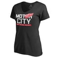 thumbnail image 2 of Women's Black Detroit Red Wings Hometown Collection Motor City V-Neck T-Shirt, 2 of 3