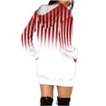 thumbnail image 3 of Nmnitkp Women's Casual Striped Pullover Hoodie Dress Short Sleeve Fashion Gradient Print Sundress Elegant Tunic Tshirt Dresses Popular Style Dress with Pocket, 3 of 5