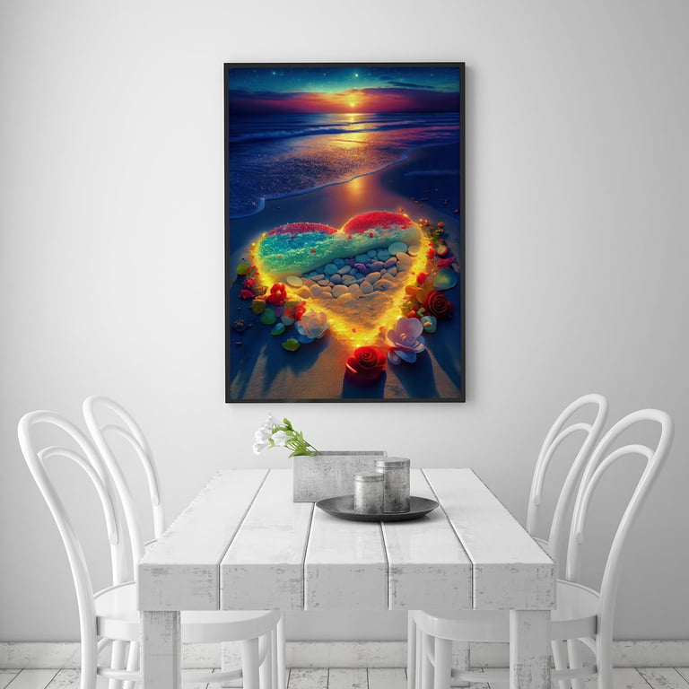 MaiYiYi Sunset Turtle Diamond Painting Kit – 5D Full Round Drill DIY Art For Adults & Beginners, 30x40cm Ocean Turtle Wall Decor