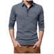 thumbnail image 2 of pstuiky Camisas de manga larga de invierno para hombre, Camisa informal holgada de manga larga con solapa y botones a rayas para hombre Tops de talla grande para hombre xxxxl, 2 of 6