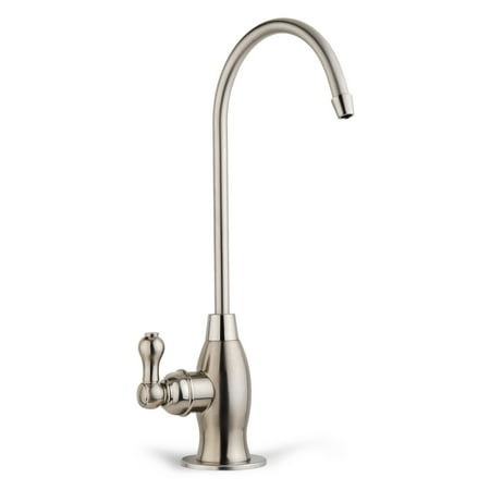 iSpring GK1-BN Heavy Duty Reverse Osmosis, High Spout Kitchen Bar Sink Drinking Water, Contemporary RO Faucet, Brushed Nickel