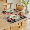 thumbnail image 5 of Shiartex  Valentine's Day Placemats, Buffalo Plaid Truck Love Hearts Farmhouse Holiday Kitchen Dining Table Decoration for Indoor Outdoor Dinner Party Décor 18x12in, 5 of 8