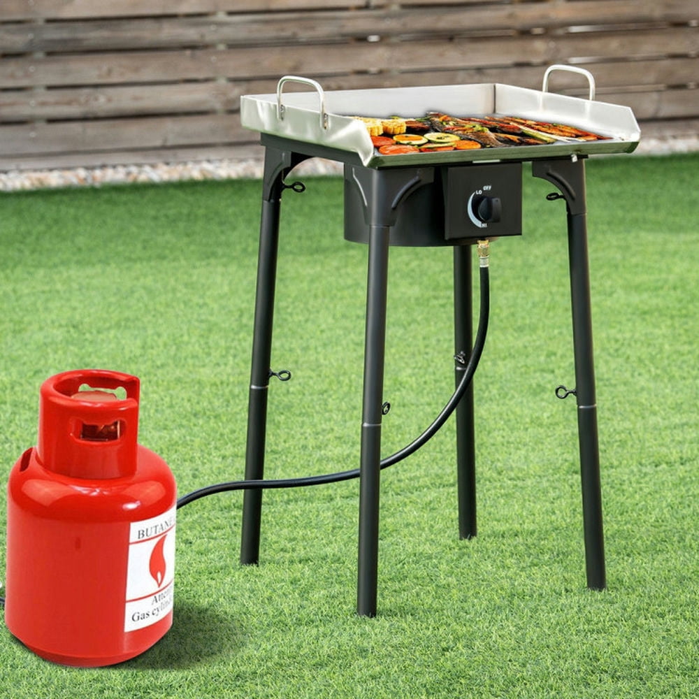 Spaco Grill, Outdoor BBQ Grill,100 000-BTU Portable Propane Outdoor Camp Stove with Adjustable Legs