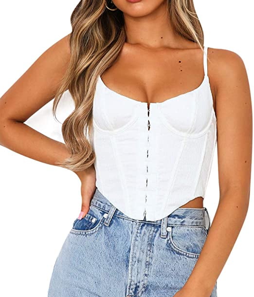 sleeveless bustier top