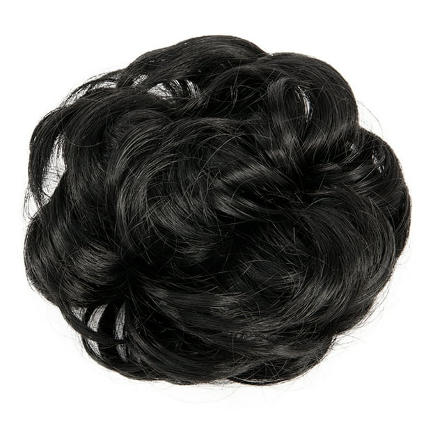 Dark Black Synthetic Clip in Messy Hair Bun Chignon Donut Ponytail Wig for Women Curly Scrunchine Ponytail Hair Extensions Dark Black Synthetic Clip in Messy Hair Bun Chignon Donut Ponytail Wig for Women Curly Scrunchine Ponytail Hair Extensions