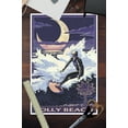 thumbnail image 3 of Folly Beach, South Carolina, Surfer with Palmetto Moon (12x18 Wall Art Poster, Room Decor), 3 of 3