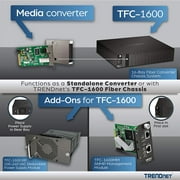 TRENDnet TFC-1000S60D3,1000Base-T to 1000Base-LX Dual Wavelength Single Mode SC Fiber (60 km)