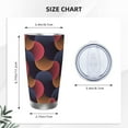 thumbnail image 4 of Susaid Circular Stripes Print 20oz Car Cup,Insulated Coffee Cup Fully Spill Proof Travel Coffee Mug, Stainless Steel Tumbler for Work Home Outdoor Car-Without Straw, 4 of 8
