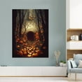 thumbnail image 6 of Vintage Halloween Pumpkin Canvas Wall Art Painting, Horror Creepy Dark Poster, Halloween Gothic Artwork Picture Print Decor, Spooky Ghost Wall Decor for Bar Living Room Bedroom Party Framed, 6 of 8