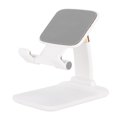 thumbnail image 1 of Soporte universal para tableta y teléfono móvil, ajustable, multiángulo, soporte plegable para teléfono, color blanco, 1 of 8