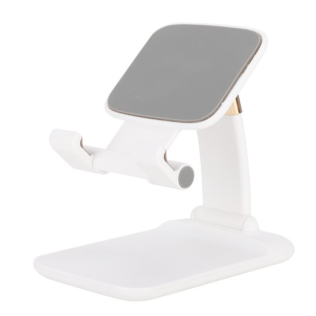 Soporte universal para tableta y teléfono móvil, ajustable, multiángulo, soporte plegable para teléfono, color blanco