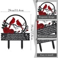 thumbnail image 3 of Cemetery Memorial Sign Marker, Metal Cardinal Remembrance Garden Stake, Sympathy Grave Decoration for Loss of Loved Ones, 3 of 9