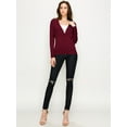 thumbnail image 5 of Made by Johnny Women's Keep It Classic V Neck Cardigan M WINE, 5 of 6