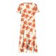 thumbnail image 5 of Puntoco Vestido De Verano De Las Mujeres Cuello Redondo Color Sólido Impreso Casual Manga Corta Vestido Suelto Vestido De Cuello Redondo De Manga Corta Naranja L,Regalos Para Mujer Joven, 5 of 6
