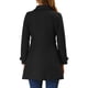 thumbnail image 3 of Allegra K Abrigo largo de invierno con bolsillos para mujer con un solo pecho Negro L, 3 of 5