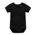 thumbnail image 1 of AherBiu Barboteuse à Manches Courtes pour Bébés Filles Garçons Coton Barboteuses Douces Col Rond T-Shirts Combinaisons Couleur Unie, 1 of 2