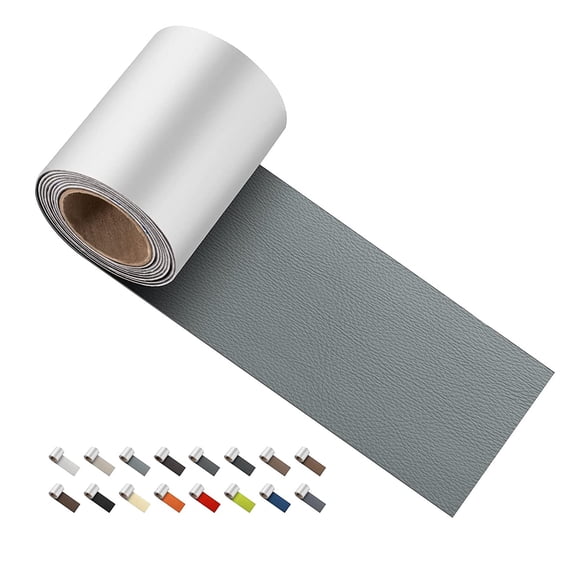Bonded Leather Repair Patch Tape 3x60 inch, High Strength Self Adhesive Vinyl and Leather Repair Kit for Couch, Leather Furniture, Car Seat, Jacket, First Aid Leather Repair Roll - Black