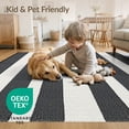 thumbnail image 4 of ODIKA Striped Modern Farmhouse With Even Ticking Lines And Borders Non-Slip Chair-Friendly for Home Office, Gaming Room, Under Desk, 4 of 7