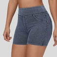 thumbnail image 6 of Stretchy Jean Shorts For Women High Waisted Pull On Jorts With Pockets Denim Shorts Women Summer Casual Shorts, 6 of 8