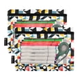 thumbnail image 2 of Colorful Modern Geometric 2 Pack Pencil Pouch for 3 Ring Binder Smooth Zipper Folders with Pockets Clear Window Pencil Case, 2 of 6