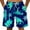 Blue, variant on Mens Swimming Trunks Graphic Water Shorts Tropical Print Swimwear Men Bathing Suit for Beach Swimming Surfing