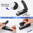 thumbnail image 6 of Desk Stapler, 2 Pack with 2000 Staples and Staple Remover, 25 Sheet Capacity, Non-Slip Base Black for Office, Home, 6 of 7