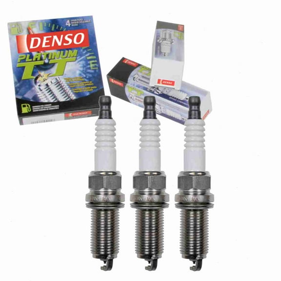 3 pc DENSO Platinum TT Spark Plugs compatible with Mitsubishi Mirage 1.2L L3 2014-2015