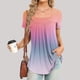 thumbnail image 2 of Blusa con estampado de manga corta y cuello cuadrado informal cómoda a la moda para mujer OAVQHLG3B Store  lin121212, 2 of 4