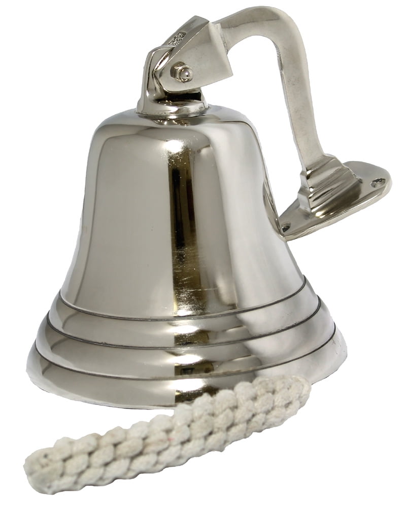 6" ALUMINUM SHIP BELL Silver Call Bells NAUTICAL