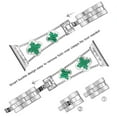 thumbnail image 2 of TECH CIRCLE for Apple Watch Clover Bands 38mm 40mm 41mm, Simple Stylish Sparkle Diamond Metal Dressy iWatch Bands Woman Cute Wrist Strap for Apple Watch Band Series 9 SE 8 7 6 5 4 3 2 1,Silver+Green, 2 of 7
