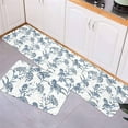 thumbnail image 3 of Kitchen Rugs and Mats,Blue Plant Fruits Seamless Country Botanical 2 Piece Anti Fatigue Area Runner Rug Set Comfort Standing Floor Mat,Pastoral Flowers Non Slip Absorbent Doormats for Laundry, 3 of 6
