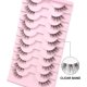 thumbnail image 5 of Medias pestañas postizas QUANZHOUTIANDI tira transparente 10 pares, 5 of 5