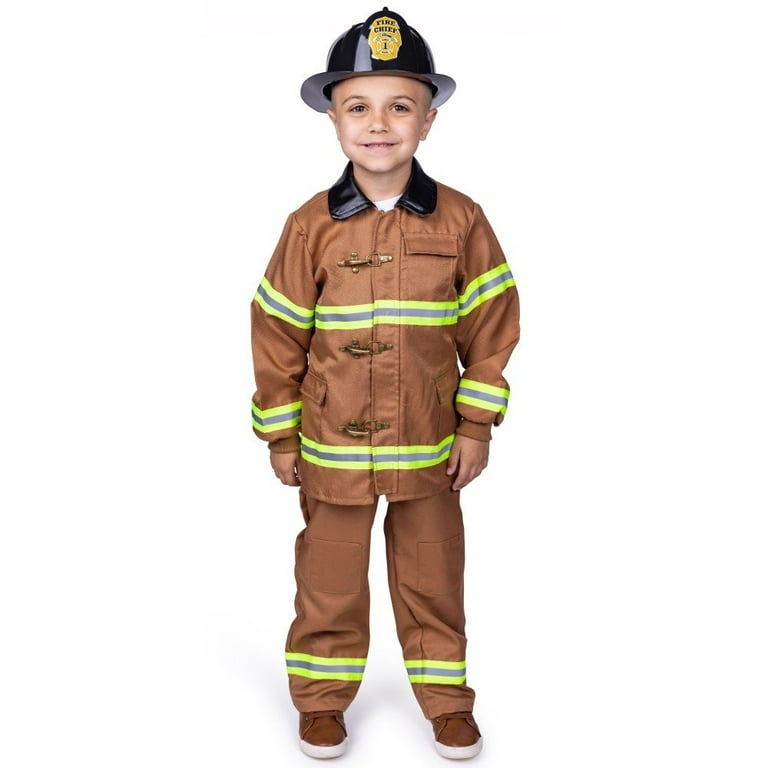 Dress Up America Fireman Costume for Kids Role Play Firefighter Costume Walmart