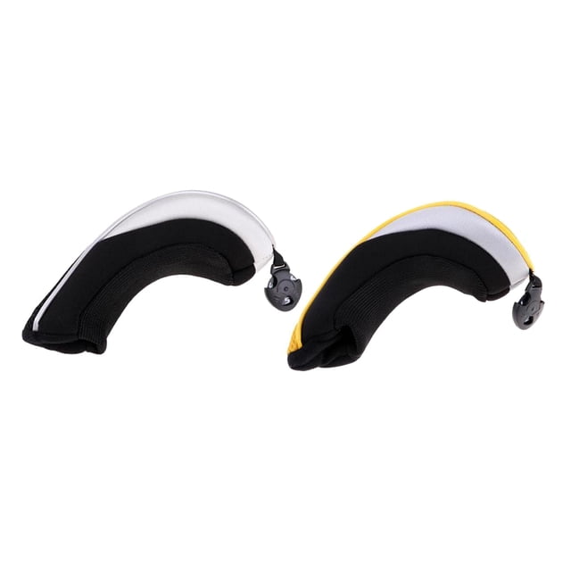 2x Golf Hybrid UT Club Head Cover Headcover con Etiqueta Numérica Negro Amarillo Sunnimix Headcover del palo de golf
