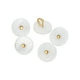 thumbnail image 1 of 5Pcs Natural Shell Button, 11.5mm Bowl Shell Shank Buttons, Mixed White/Gold, 1 of 6