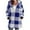 Blue, variant on yillto Women Fleece Zip up Jackets Plaid Fuzzy Sherpa Hoodie Oversized Fall Winter Thick Warm Coats