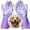 Purple, variant on HODESunPure Dog Washing Gloves for Bathing, Massaging & Grooming Reusable Dog Grooming Glove with Bristle Scrubbers, Pink