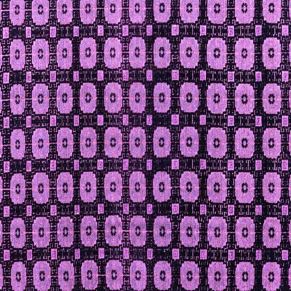 Ahgly Company Indoor Square Abstract Purple Modern Area Rugs, 7' Square